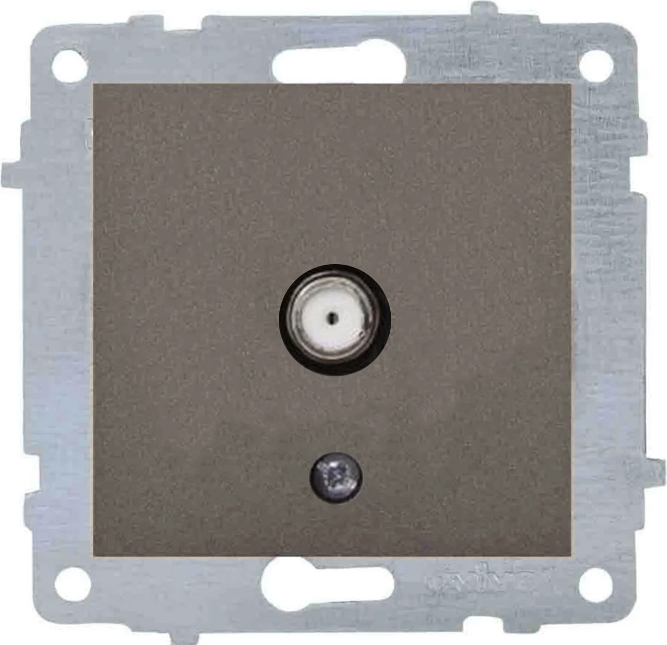 Grano Metalik Antrasit F Konnektör Uydu Prizi