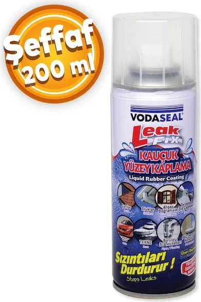 Leak Fix Kauçuk Yüzey Kaplama 200ML Şeffaf 10 Adet