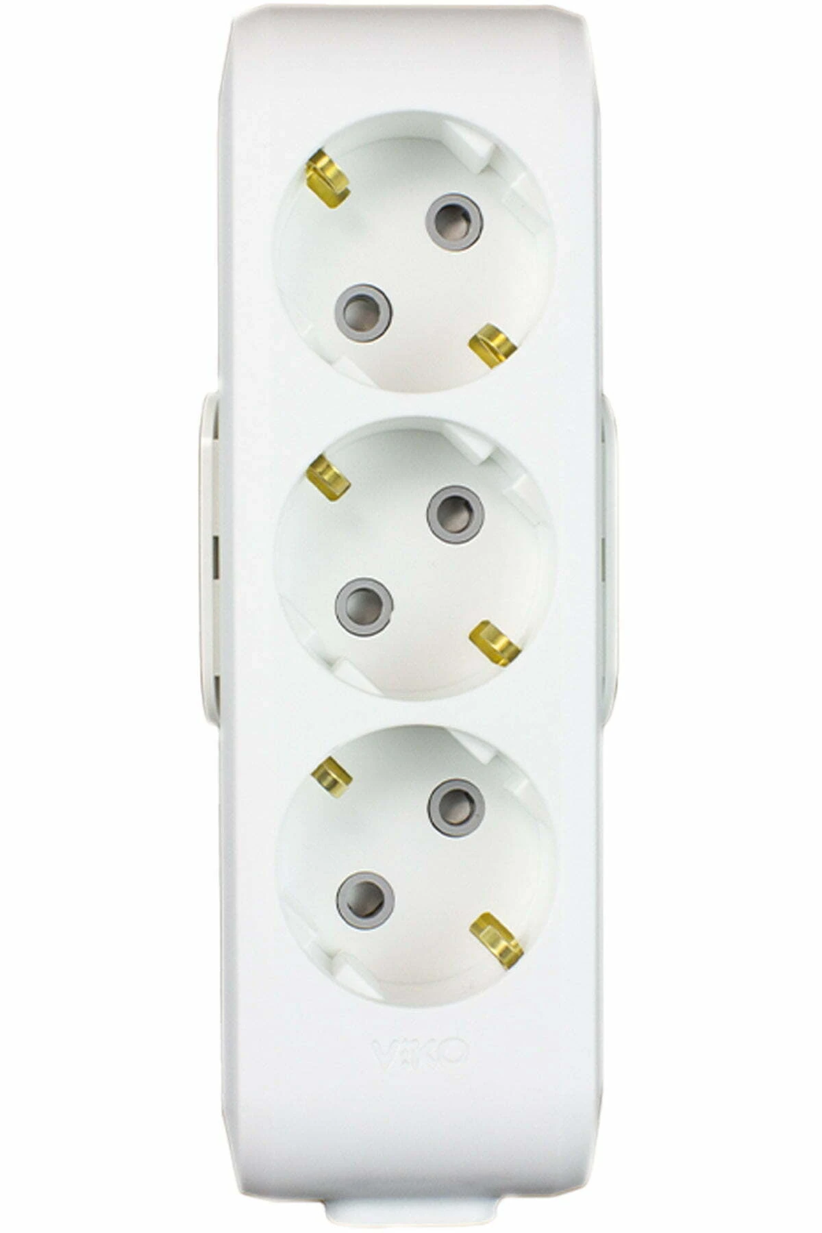 Viko Üçlü Topraklı Priz Klemensli Beyaz