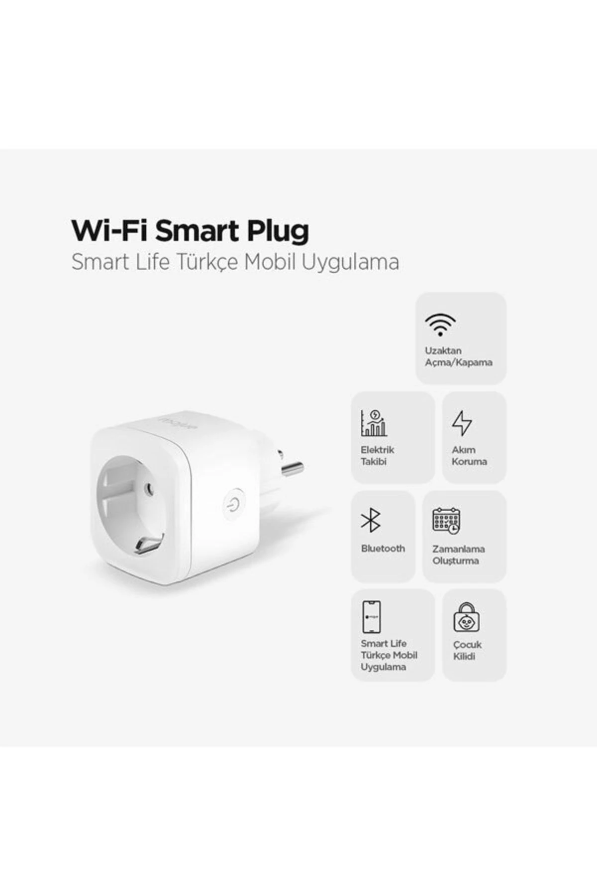 by ttec SP01 16A Akım Korumalı WiFi Akıllı Priz 3AP01