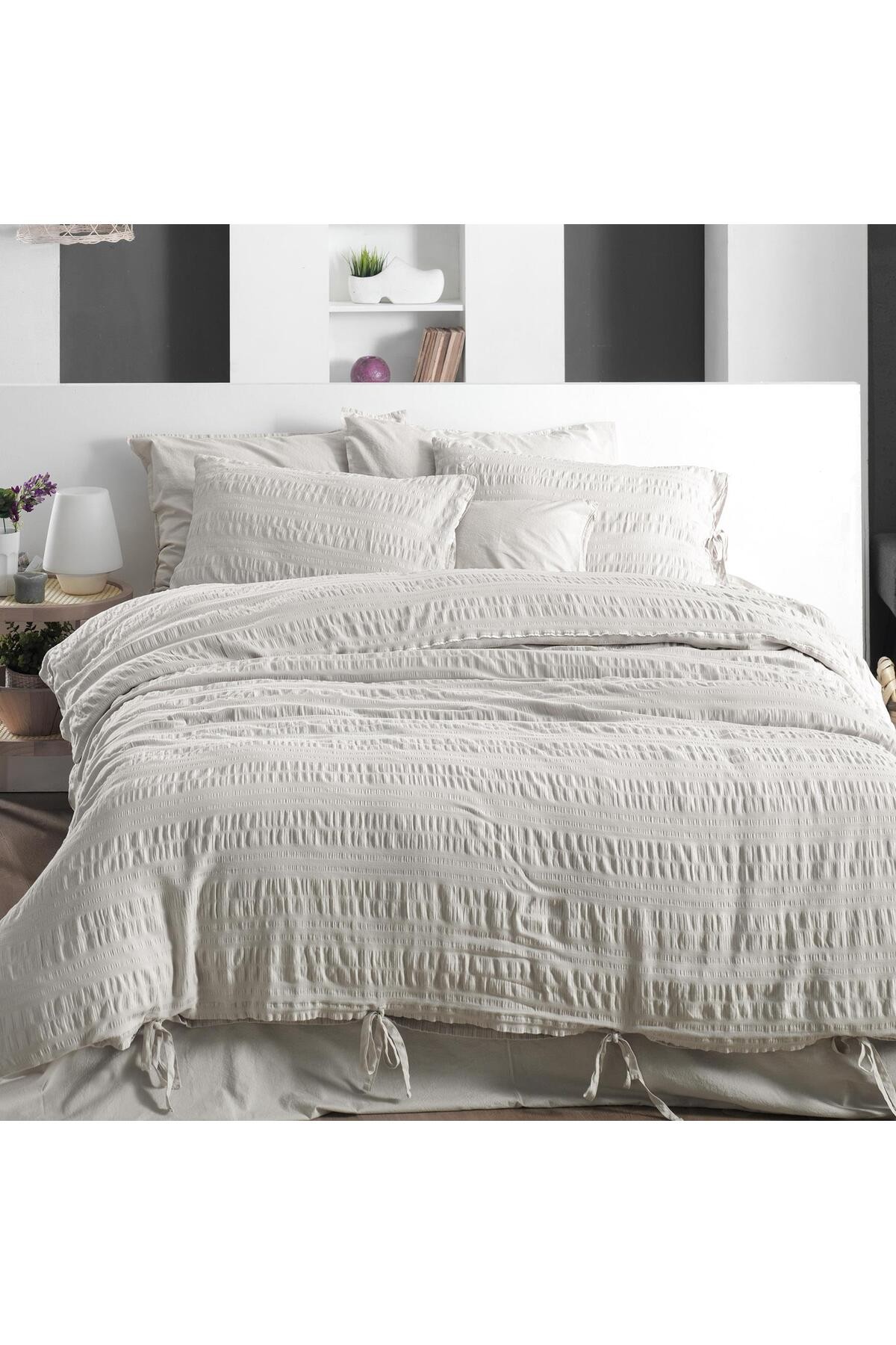 Leon Bej Tek Kişilik %100 Pamuk Mood Comfort Nevresim Takımı