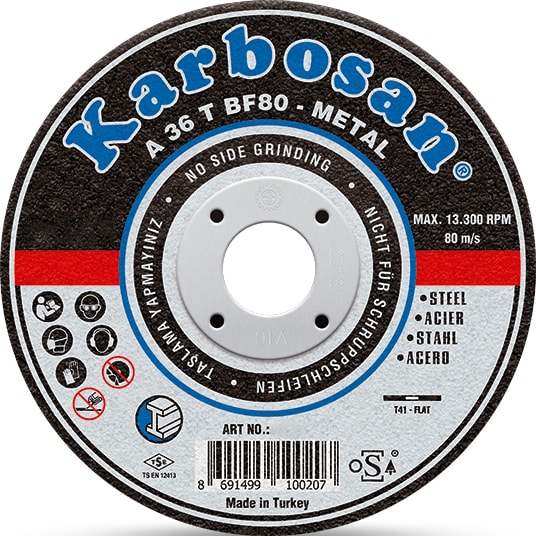 KARBOSAN 230x3.0x22.23 Metal Kesme Diski - 25 Adet