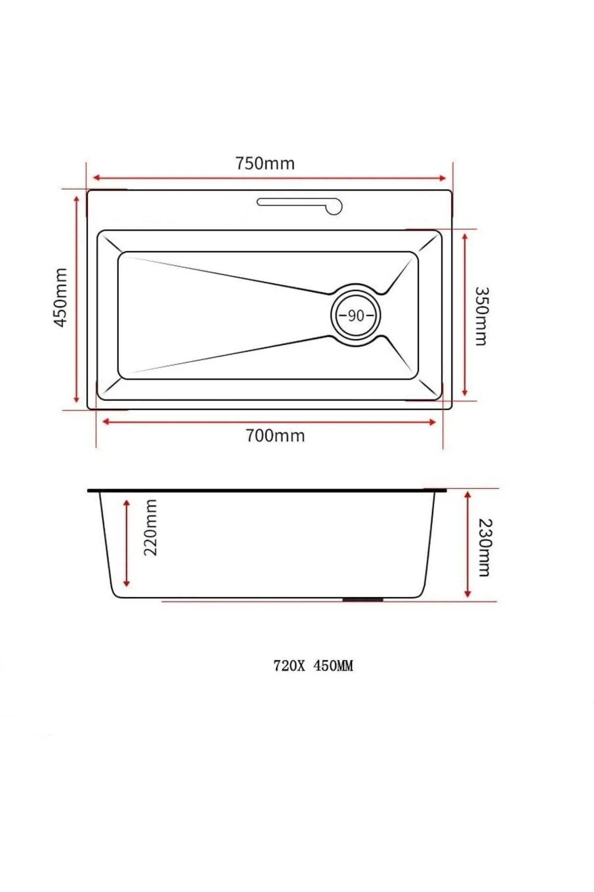 Premium Akıllı Teknolojik Eviye Seti Paslanmaz Çelik 4 mm Evye Tüm Aksesuarlar Dahil 9 Foksyn