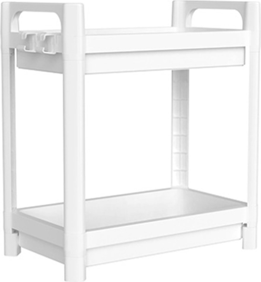 Santkuee Organizatör, Banyo Altı Lavabo Düzenleyiciler Depolama, Ayaklı Raf Düzenleyici, Banyo Toplama Sepetleri Beyaz (Yurt Dışından)