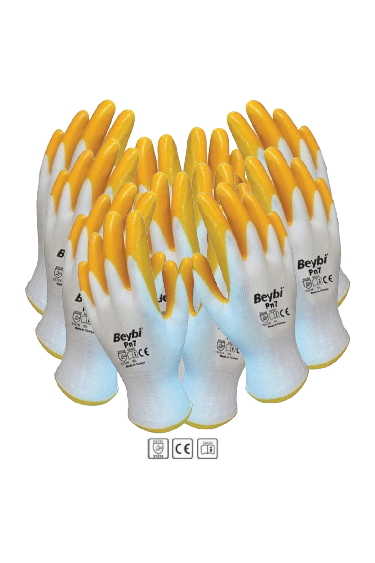 Işçi Eldiveni Nitril Pn-7 Inşaat Eldiveni - 20 Adet