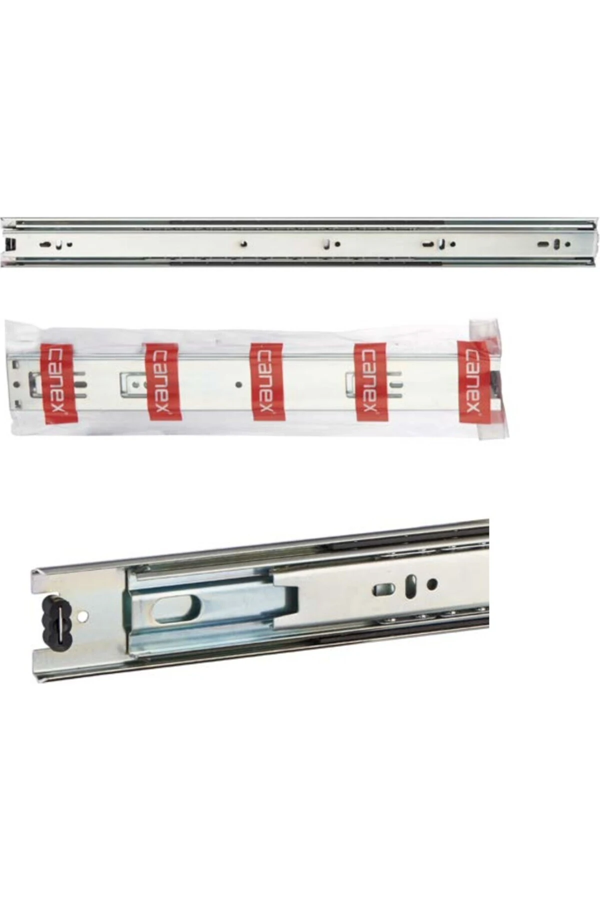 En 43 mm Teleskopik Bilyalı Çekmece Rayı Kaplamalı - 40 cm (4 Takım)