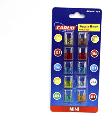 2 Adet  Sigorta Bıçak Mini 10 Lu Set