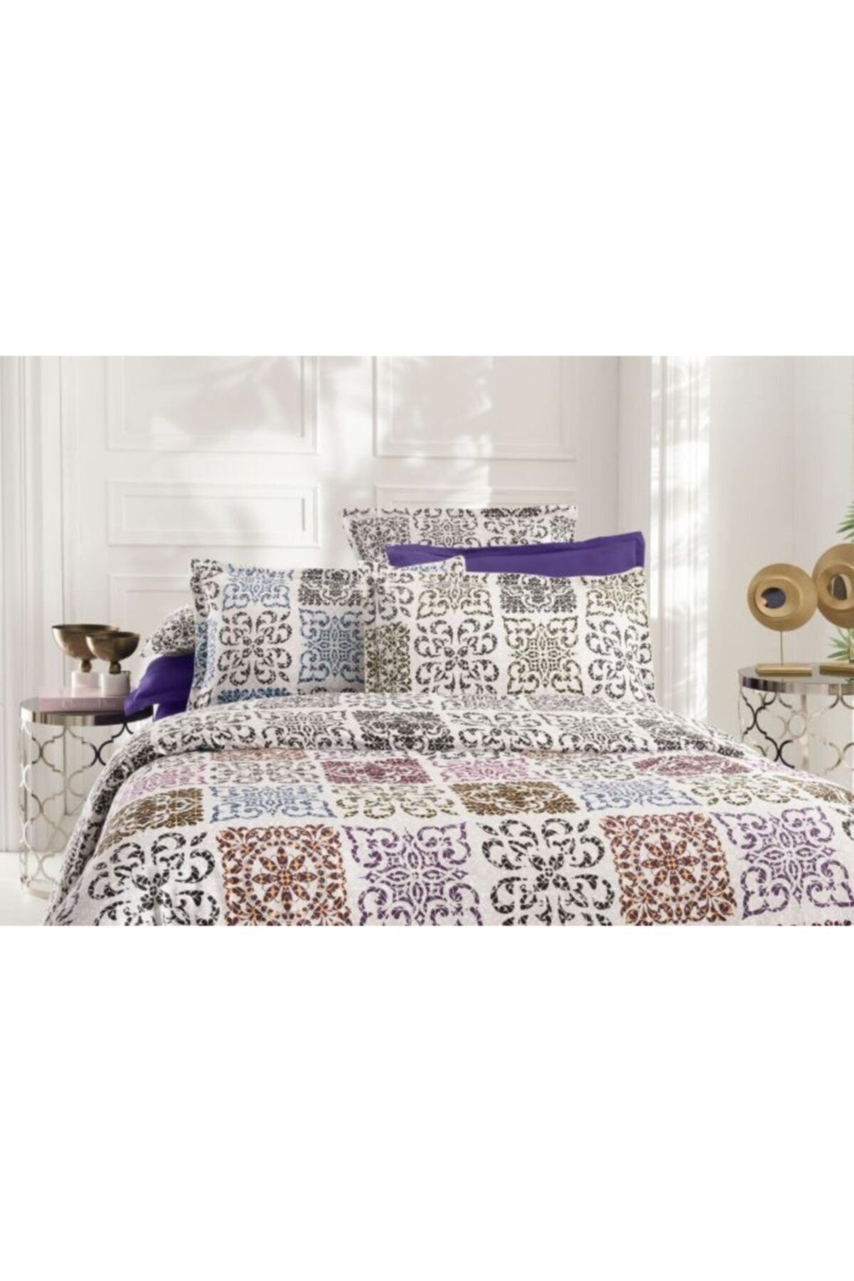Night Shine Pure Life Saten Nevresim Takımı King Size