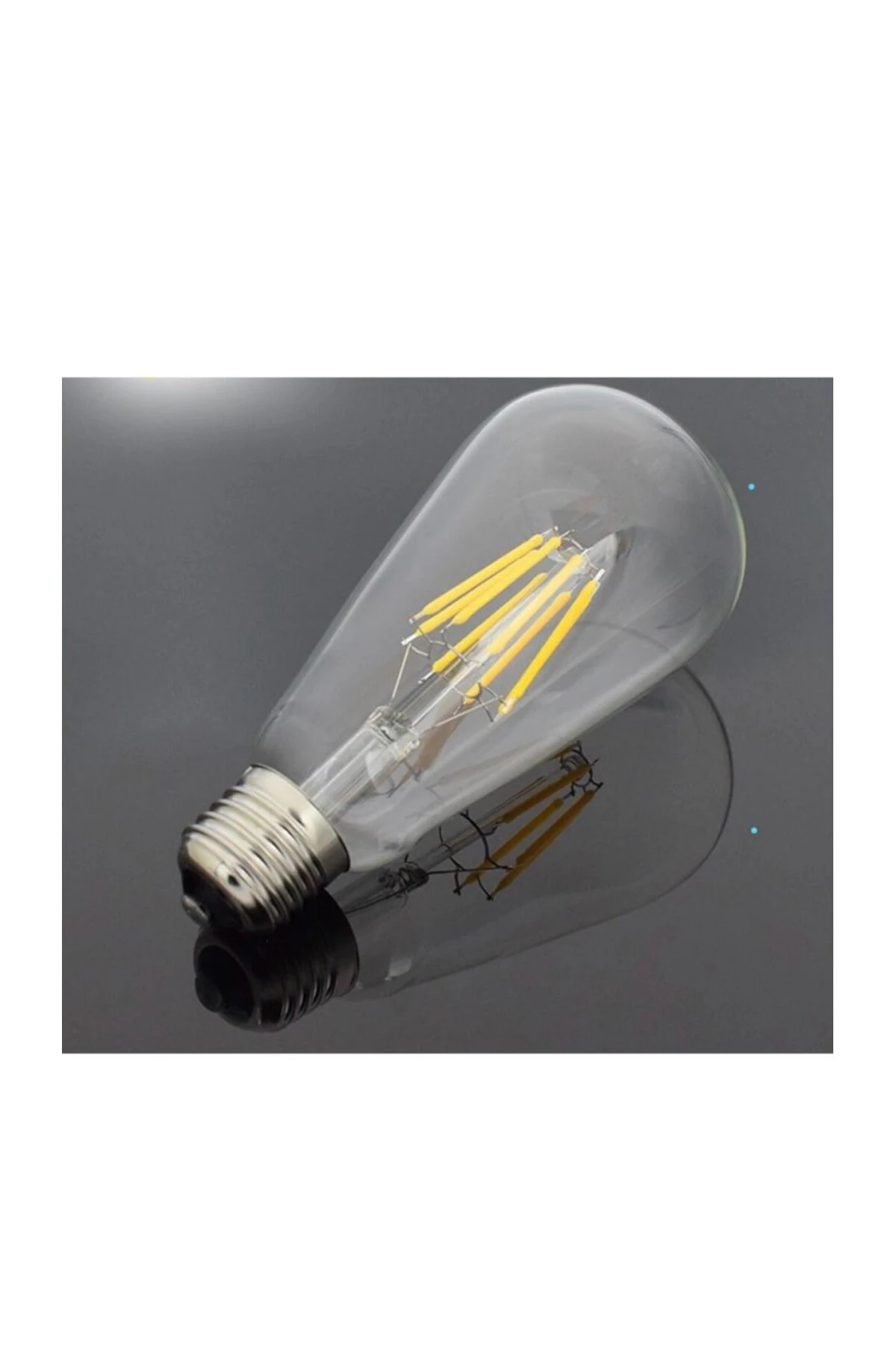 5 Adet St64 6500k Beyaz Led Rustik 5'li Eko Paket Dekoratif Ampul Vintage Aydınatma