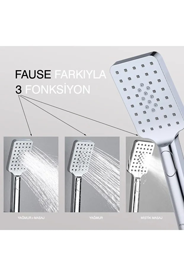 Sürgülü Duş Seti 3 Fonksiyonlu KSS122