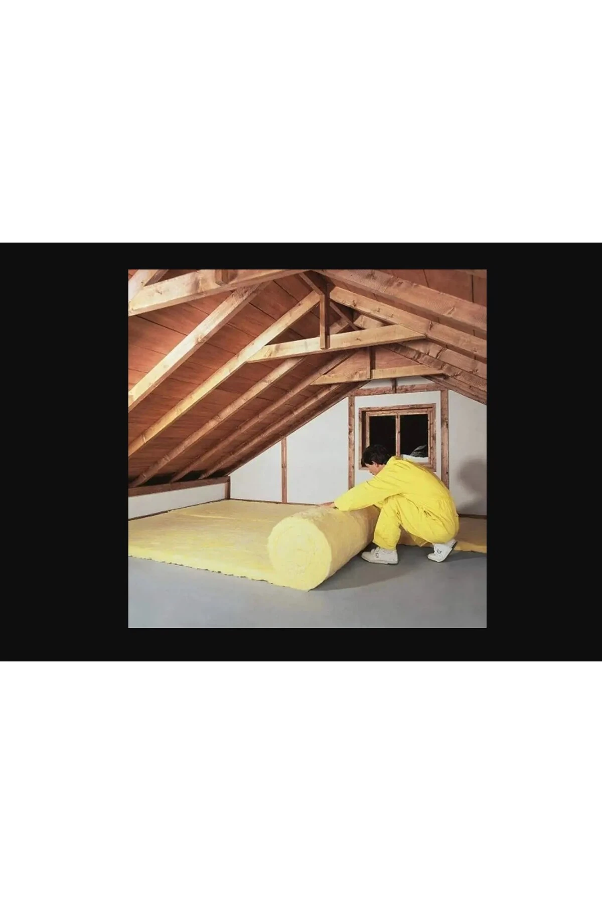 Cam Yünü İzocam Çatı Şiltesi Folyosuz 5 Adet, 10cm Kalınlık, 48m2 Alan Kapatır