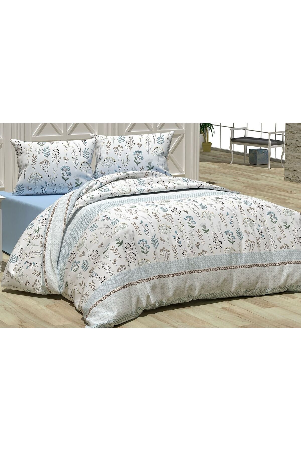 Battal Çift Kişilik % 80 Pamuklu Nevresim Takımı 200 x 235