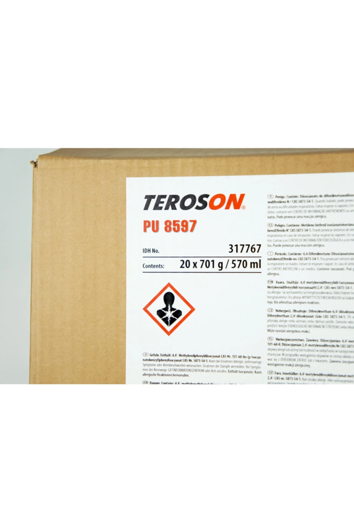 Teroson Pu 8597 Hızlı Oto Cam Yapıştırıcı Sosis 570ml (317767) 20'li Koli