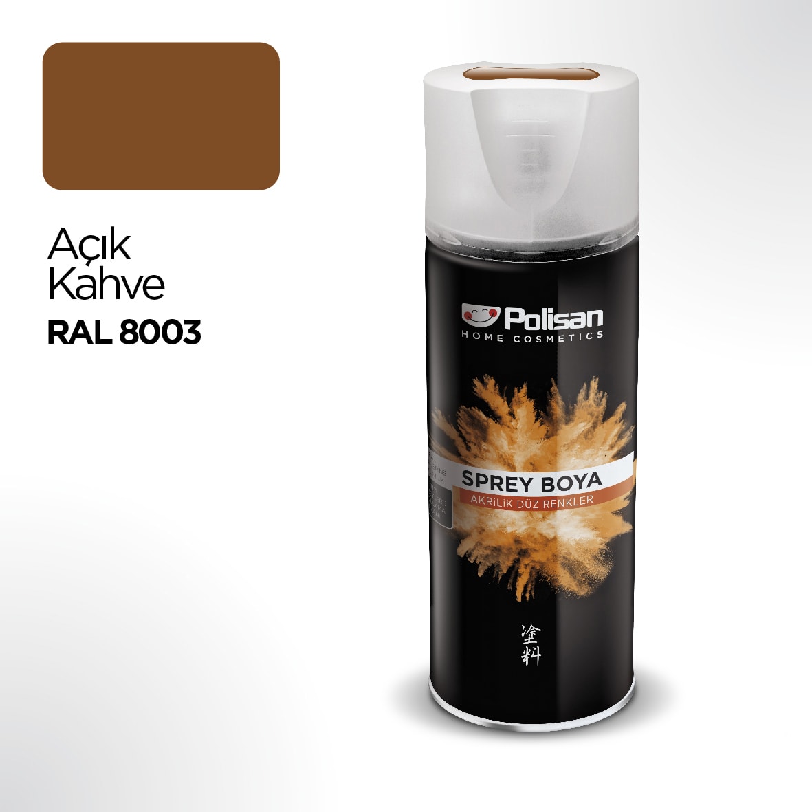 Akrilik Açık Kahve Sprey Boya 400 ml - RAL 8003