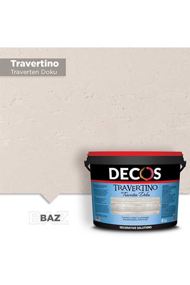 Travertino 4 Kg - Traverten Dokulu Dekoratif Efekt Kaplama