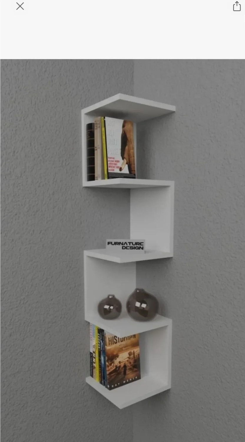 Zen Köse Duvar Rafı %100 Mdf