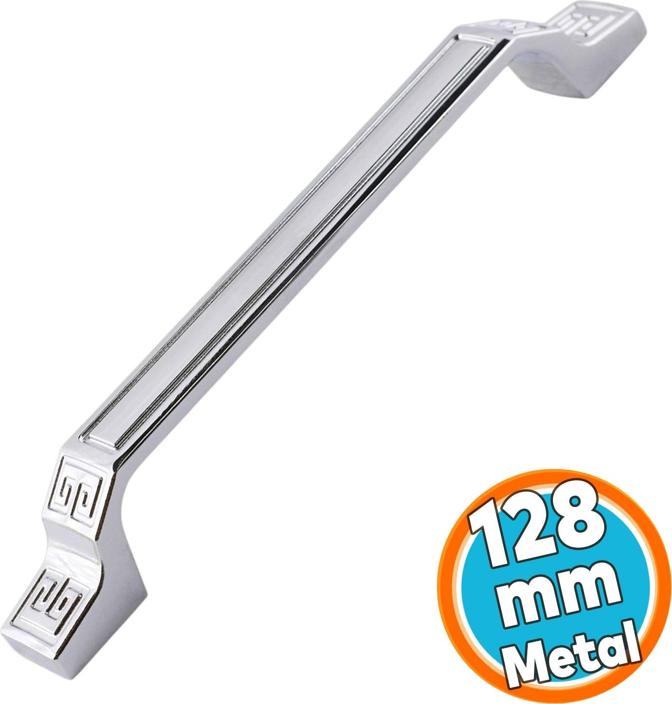 Mobilya Mutfak Dolabı Çekmece Dolap Kulpu Düz Metal Kulpları Kulbu Kulpu (128 Mm-12.8 Cm) Krom