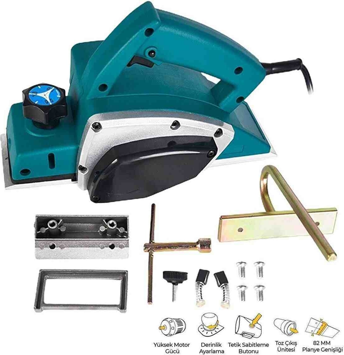 İyisi Yok Rende Metal Sanzıman 650-4500W Çift Bıcaklı Prof. Planya Makinası Planya
