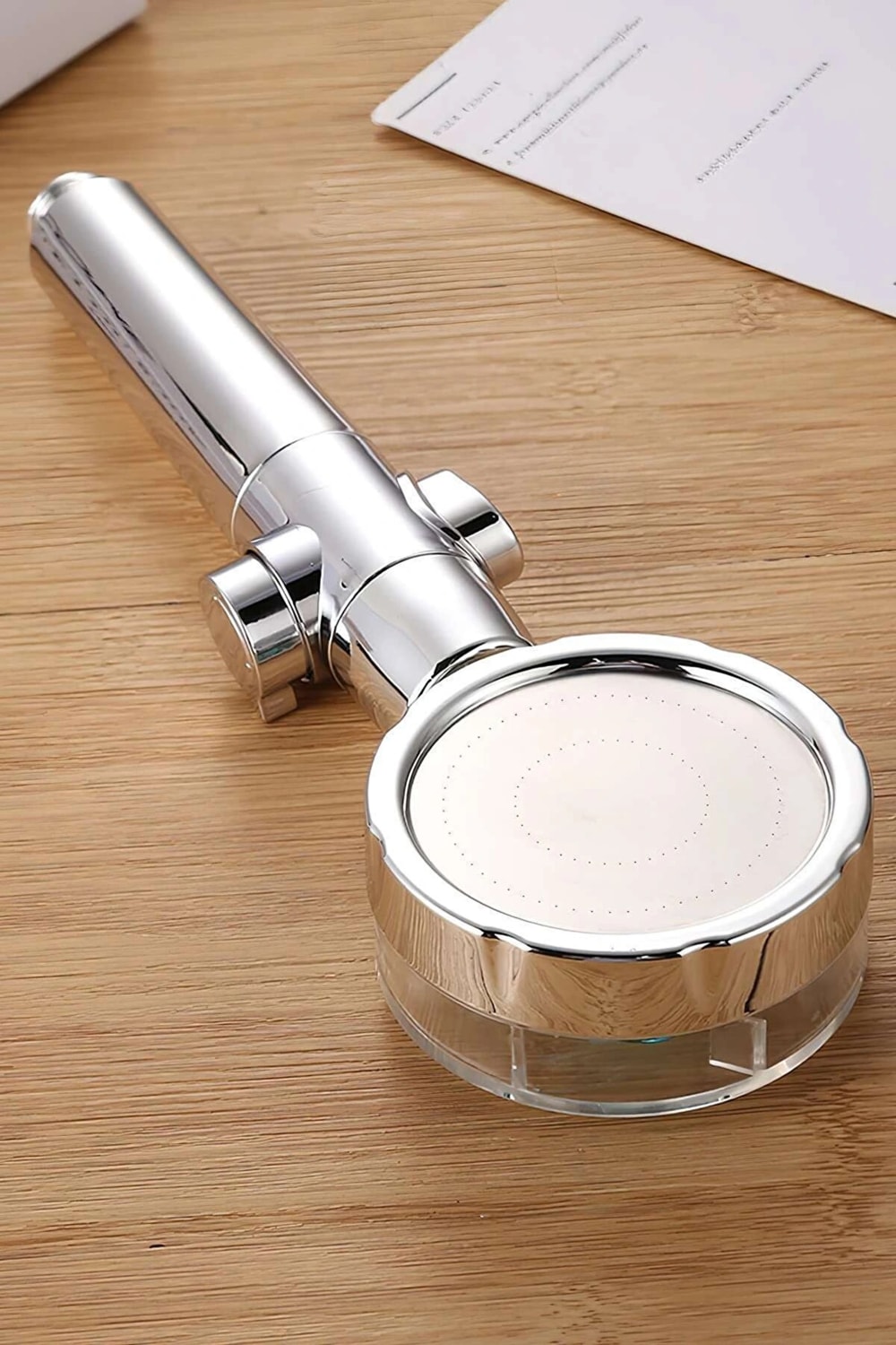 Turbo Duş Başlığı Su Tasarruflu 360 Hareketli Pervaneli Tazyikli Tuşlu Duş Başlığı (5047)