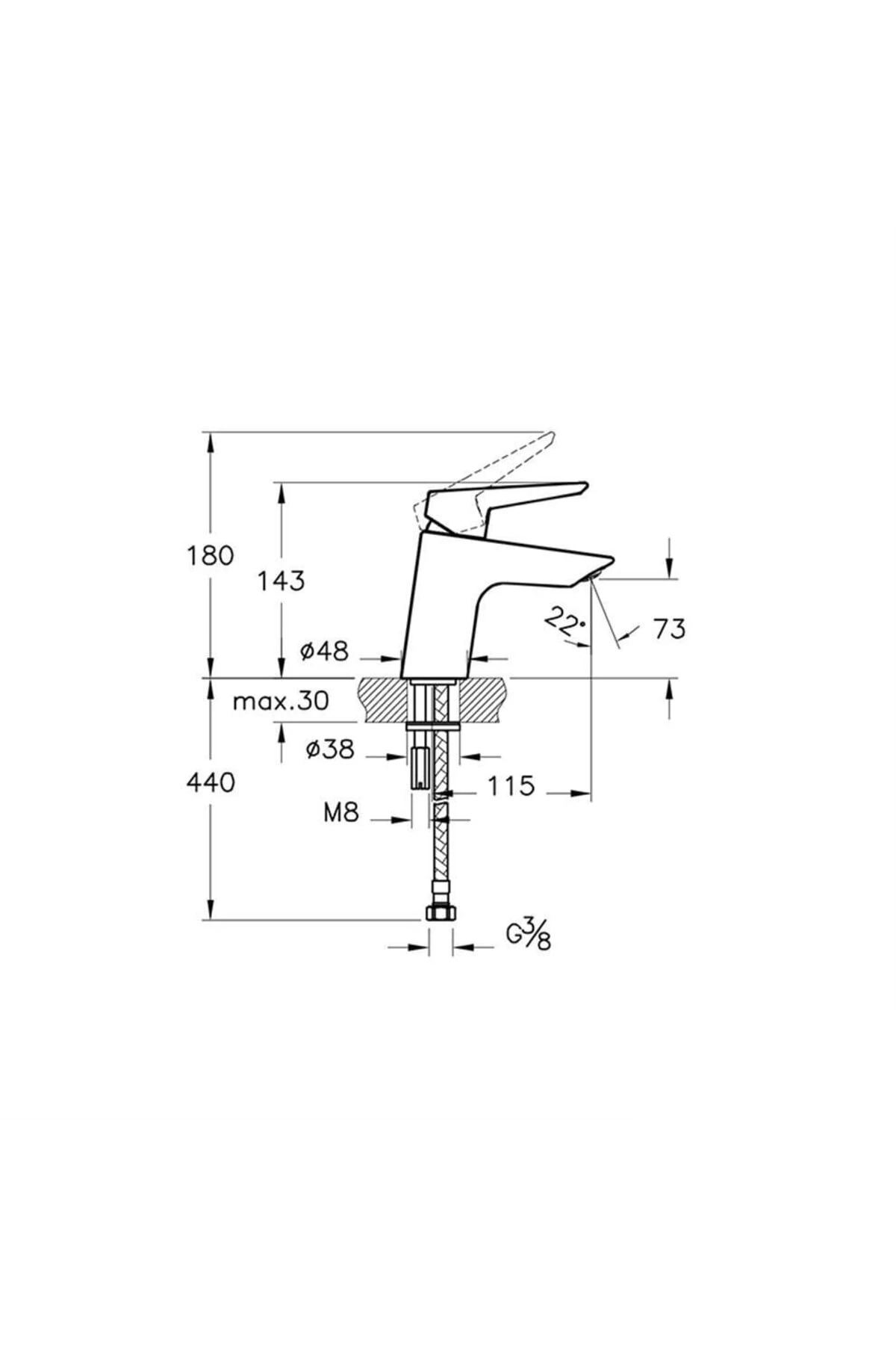 Solid S A42440 Lavabo Bataryası