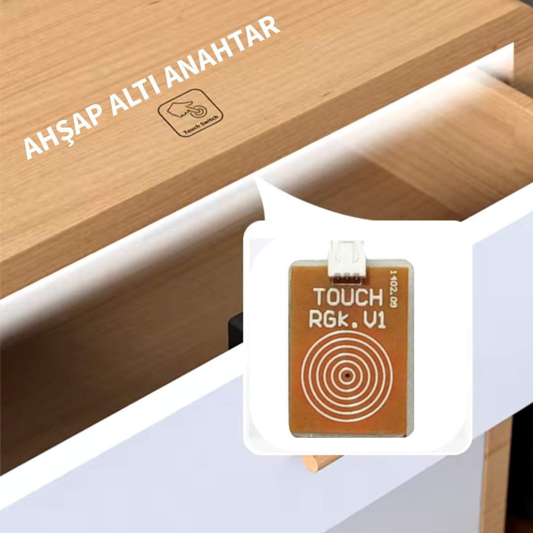 220V Ahşap Arkası Dokunmatik Sensör Anahtarı