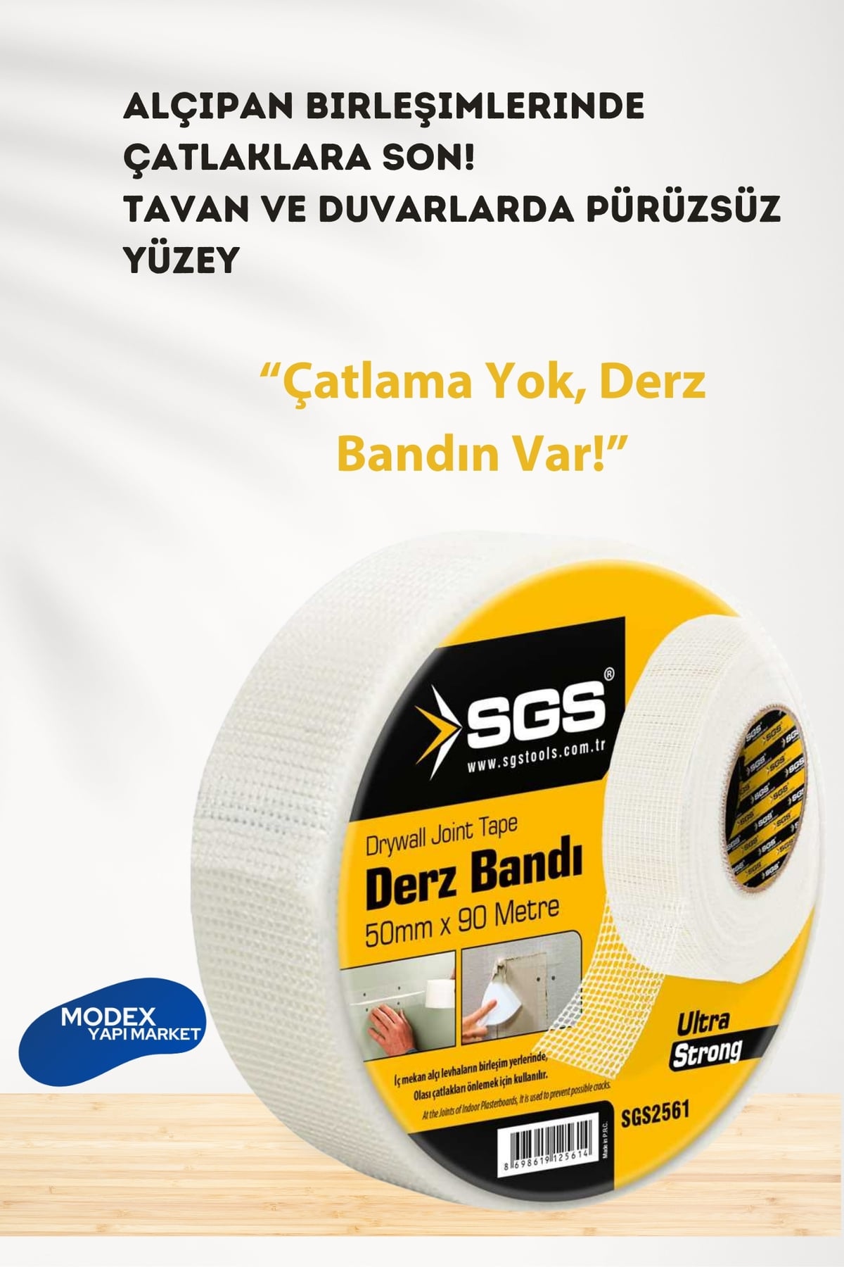 Derz Bandı 50mm x 90m – Her Yüzeyde Mükemmel Sonuç!