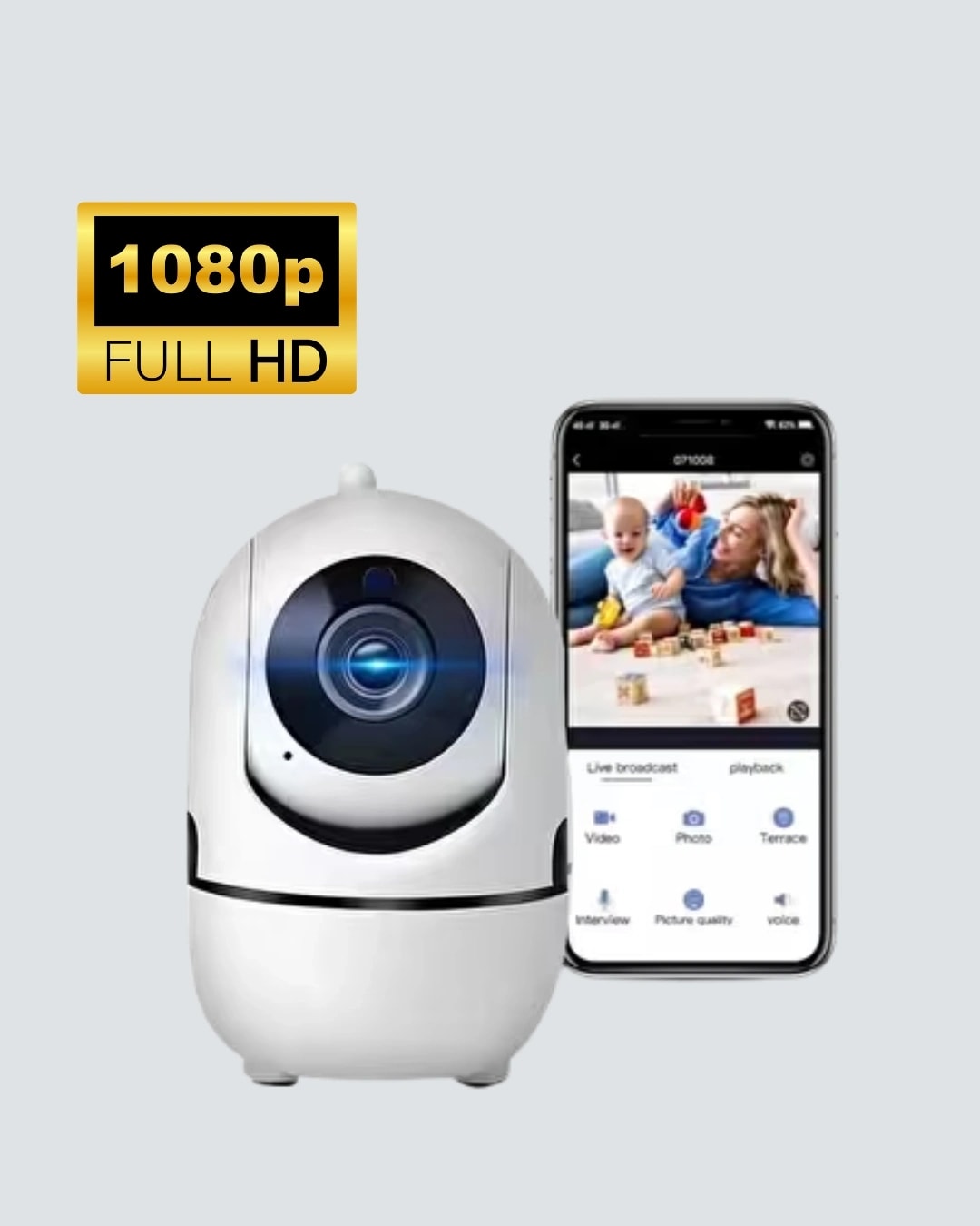 Buğz 1080P Wifi Akıllı Güvenlik Kamerası – Pan & Tilt, Hareket Takip ve Iki Yönlü Ses
