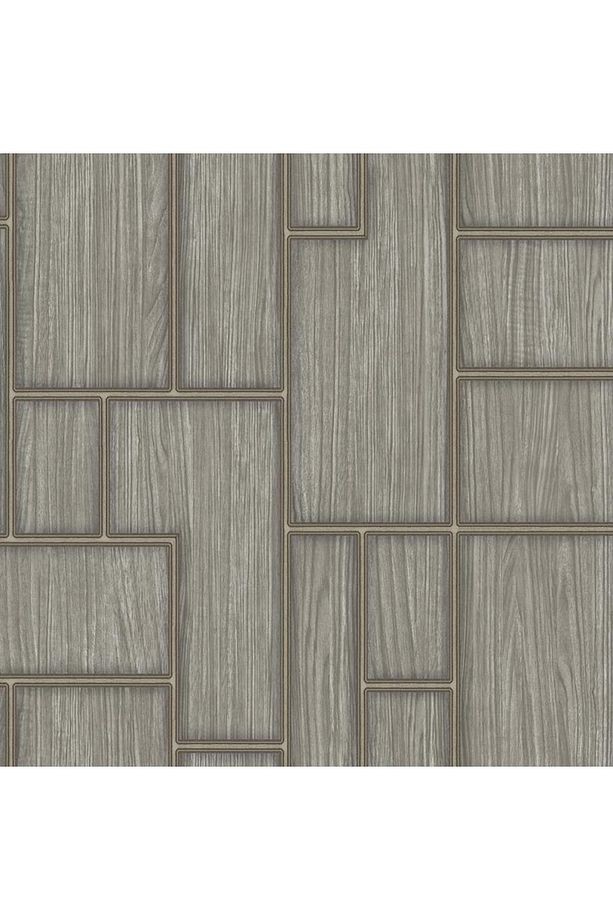 ROKA/ GRİ GEOMETRİK DESEN DUVAR KAĞIDI 23108-4