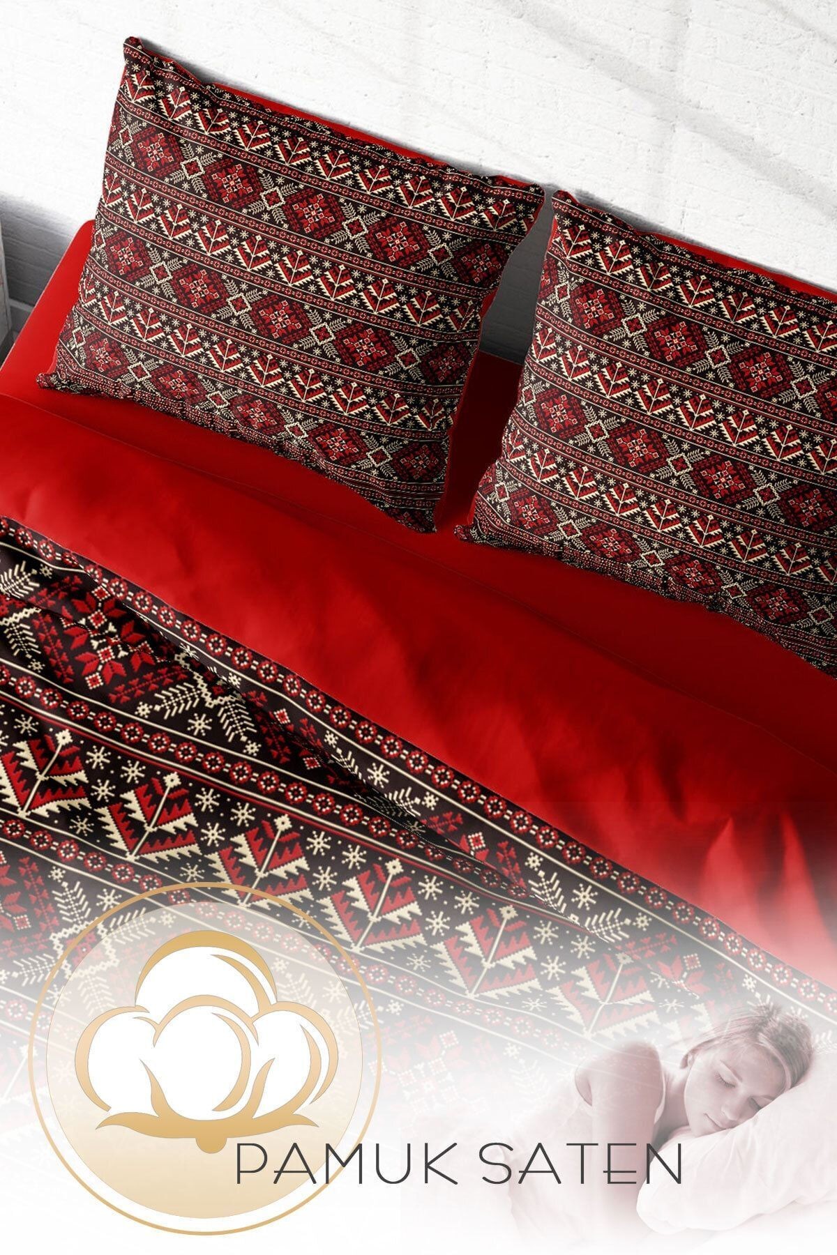Nevresim Takımı %100 Doğal Pamuk Çift Kişilik 3d Digital Old Design