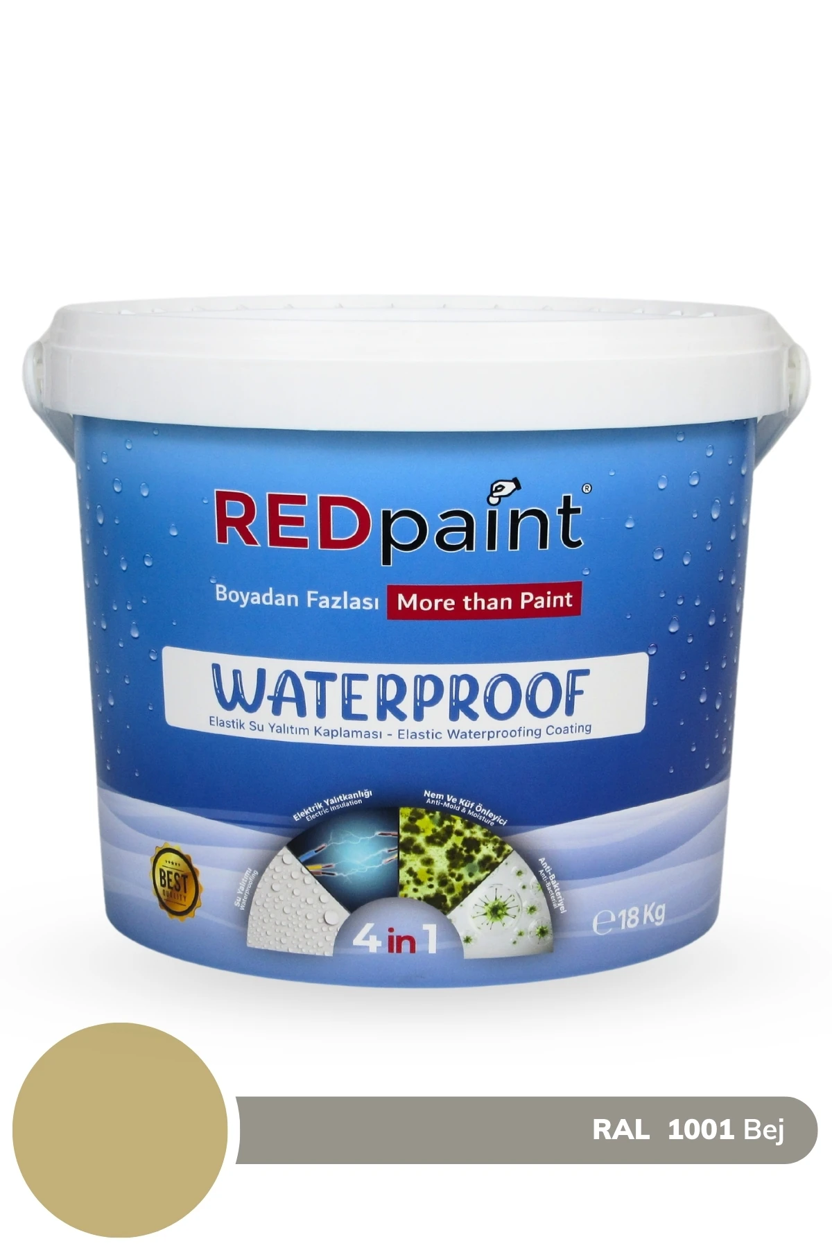 Waterproof Elastic ( Elastik Su yalıtım Kaplaması ) Likit Su Yalıtım Malzemesi 18 kg