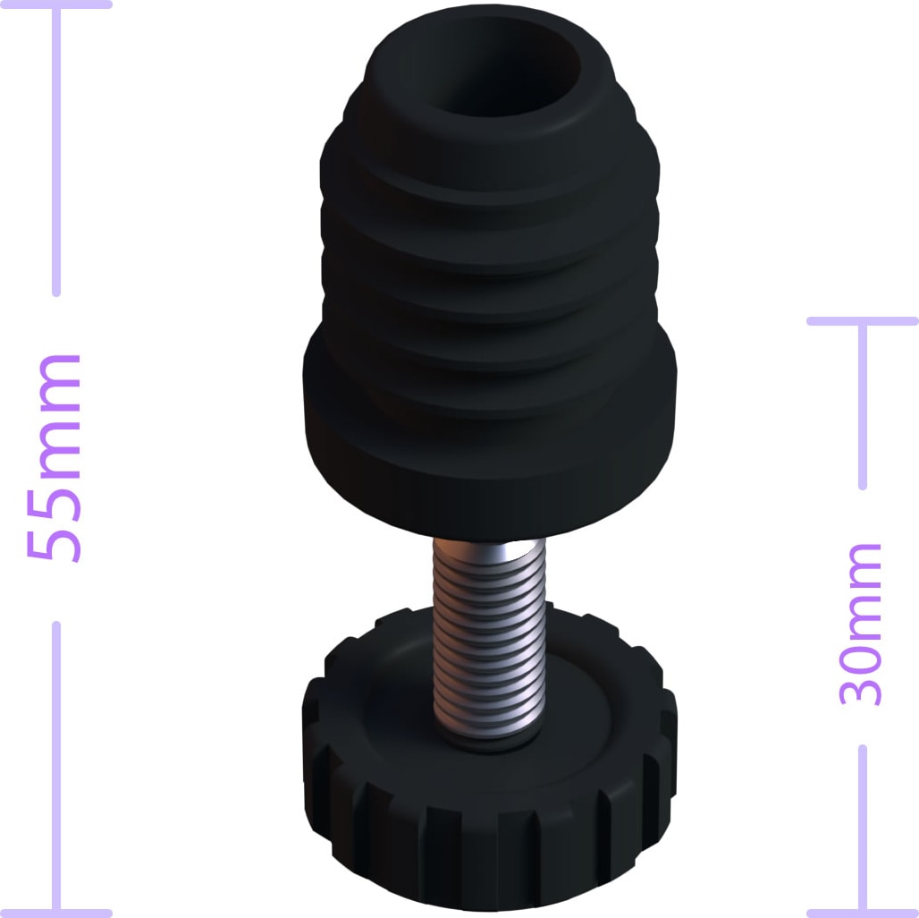 Ayarlı Vidalı Plastik Profil Rotil Ayak 25 mm