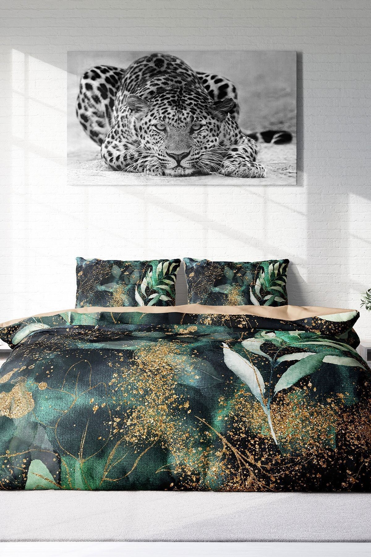 Nevresim Takımı %100 Doğal Pamuk Çift Kişilik 3d Digital Floral Watercolor