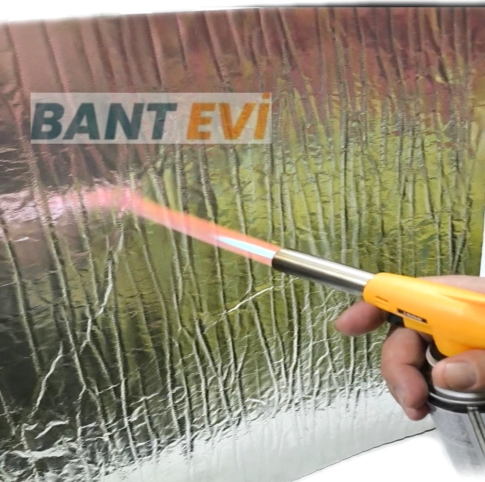 Yüksek Isıya Dayanıklı Yanmaz Cam Elyaf Alüminyum Kaplı Kauçuk Isı Kalkanı ve Ses Yalıtım Malzemesi