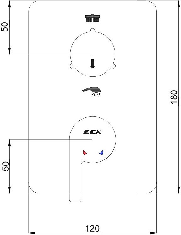 Icon Ankastre Banyo Bataryası 2 Parça Set / 2 Yollu (102167201H-KDE+102166201)