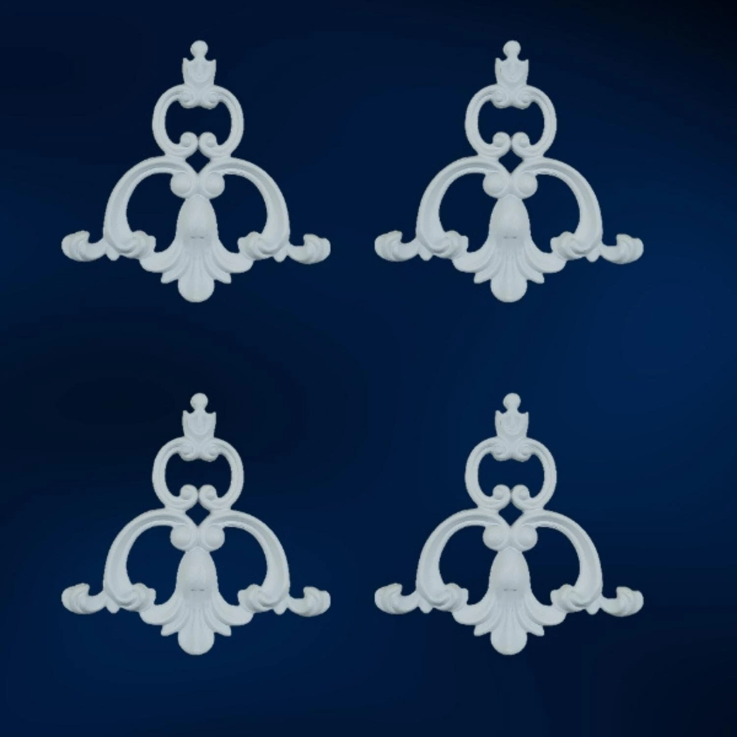 Boyanabilir Saray Tavan Motif 4 Adet 15 x 16 cm GBM - B51 - 4