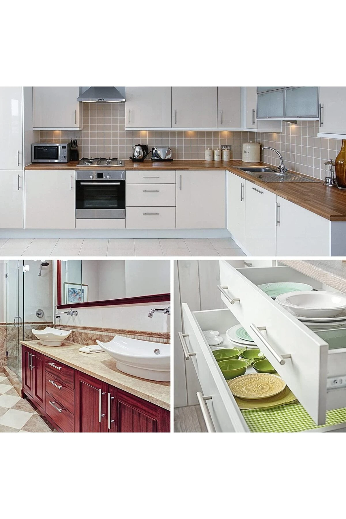 Paslanmaz İnox 160 mm Mobilya Kulbu