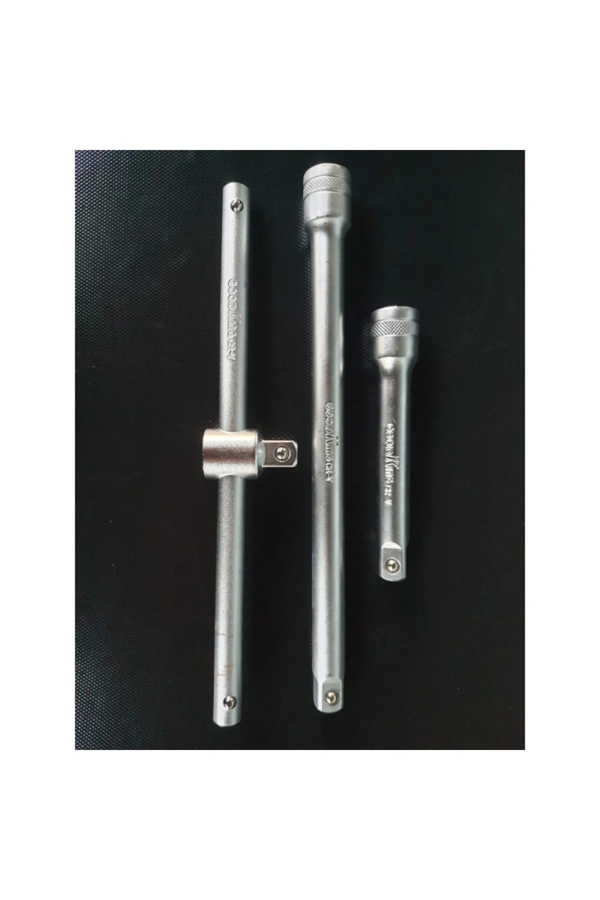 GOOD KİNG 3 Parça 1/2" T Kol ve Ara Uzatma Kolu Seti (250mm T Kol - 250mm ve 125mm Ara Uzatma Kolu)