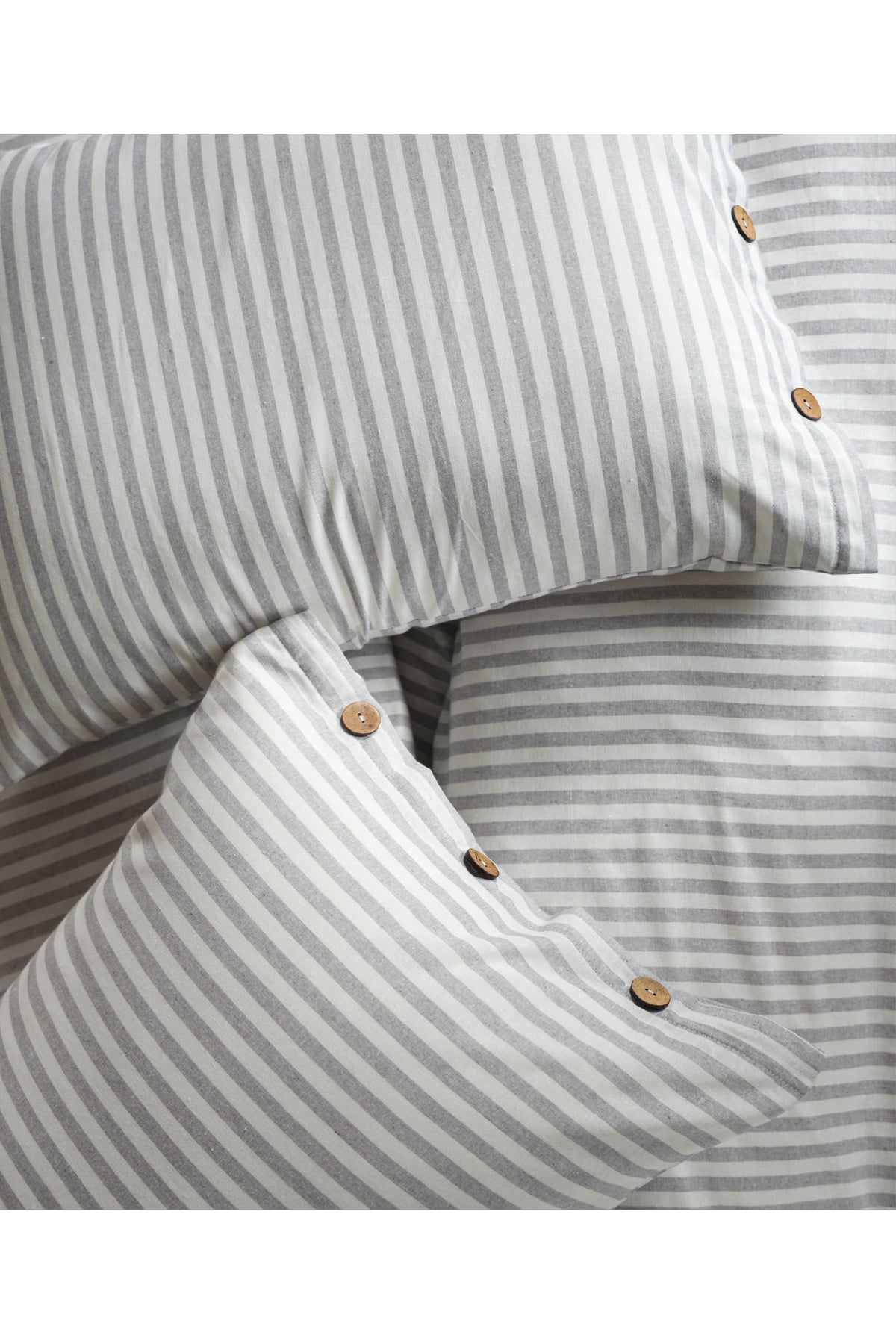 Cotton Collection Tek Kişilik Çizgili Nevresim Seti Reveboheme