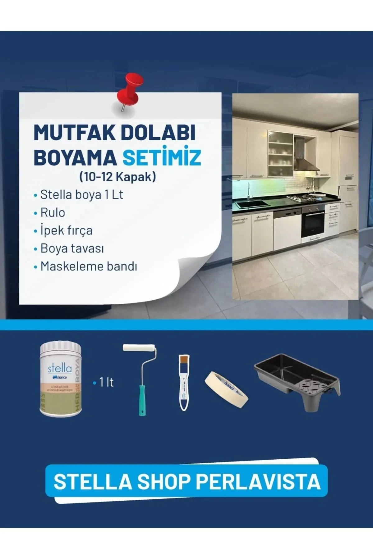 Stella Mutfak Dolabı Boyama Seti (14-18 Kapak)