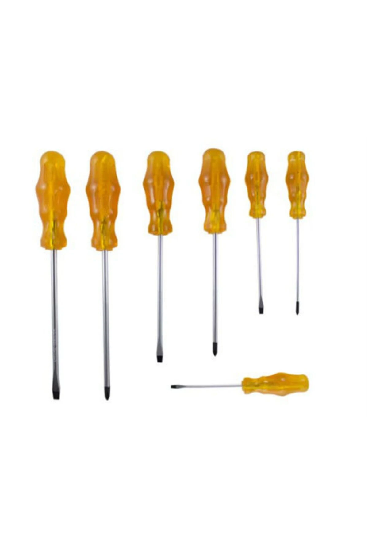 2 Adet Manyetik Mıknatıs Uçlu Düz Yıldız Tornavida Seti Takım 7parça