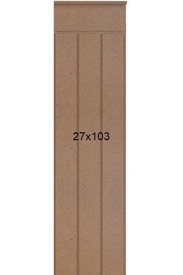 İskandinav Duvar Paneli Mdf Cnc İşlemeli Dekoratif Boyanabilir Duvar Paneli Duvar Çıtası(27X103)