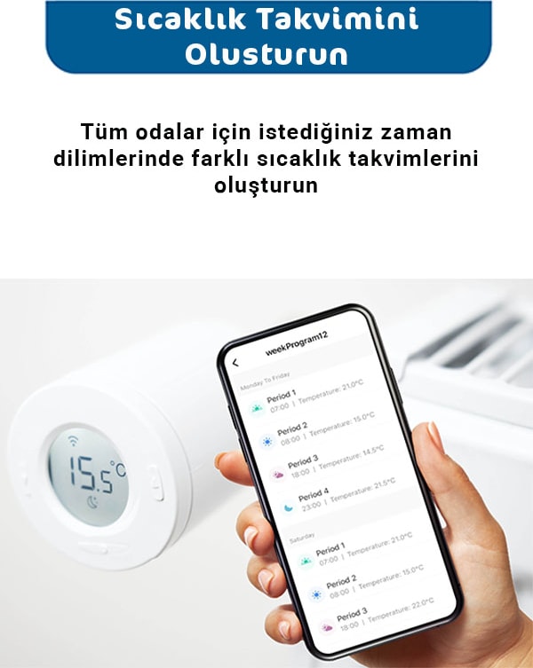 Evana Akıllı Termostatik Radyatör Vanası Tekli Vana (GATEWAY DAHİL)
