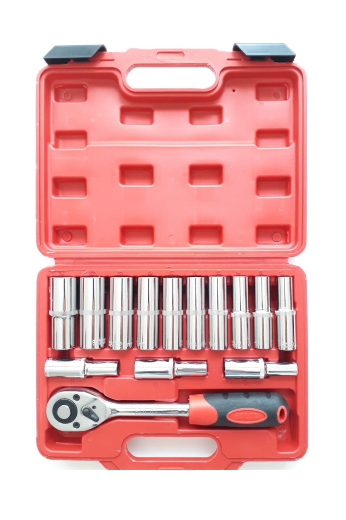 Lokma Takımı 14 Parça 1/2" 6 Köşe Derin Lokma Takımı