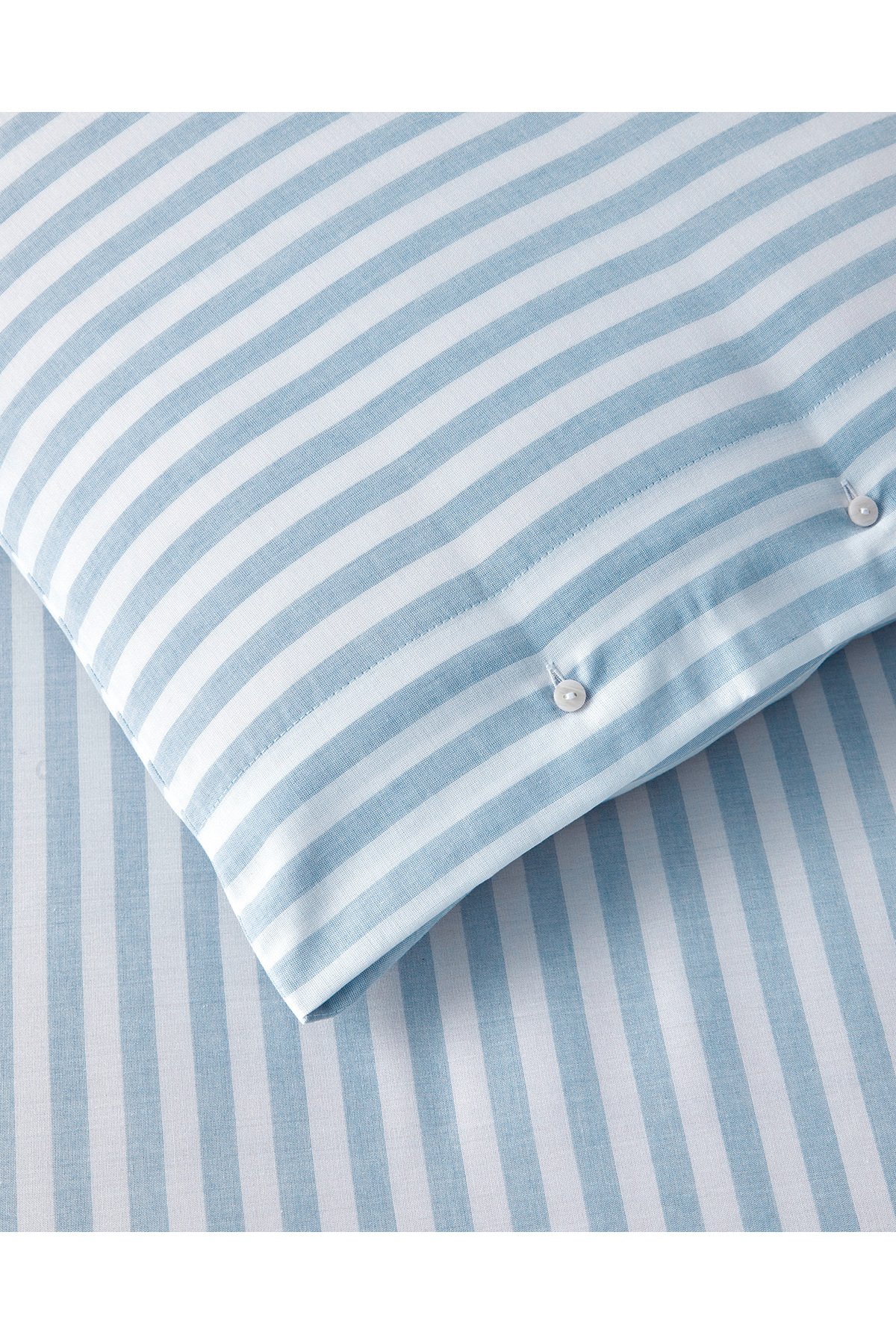 Soft Streaks İpliği Boyalı Çift Kişilik Nevresim Takımı 200x220 cm Mavi