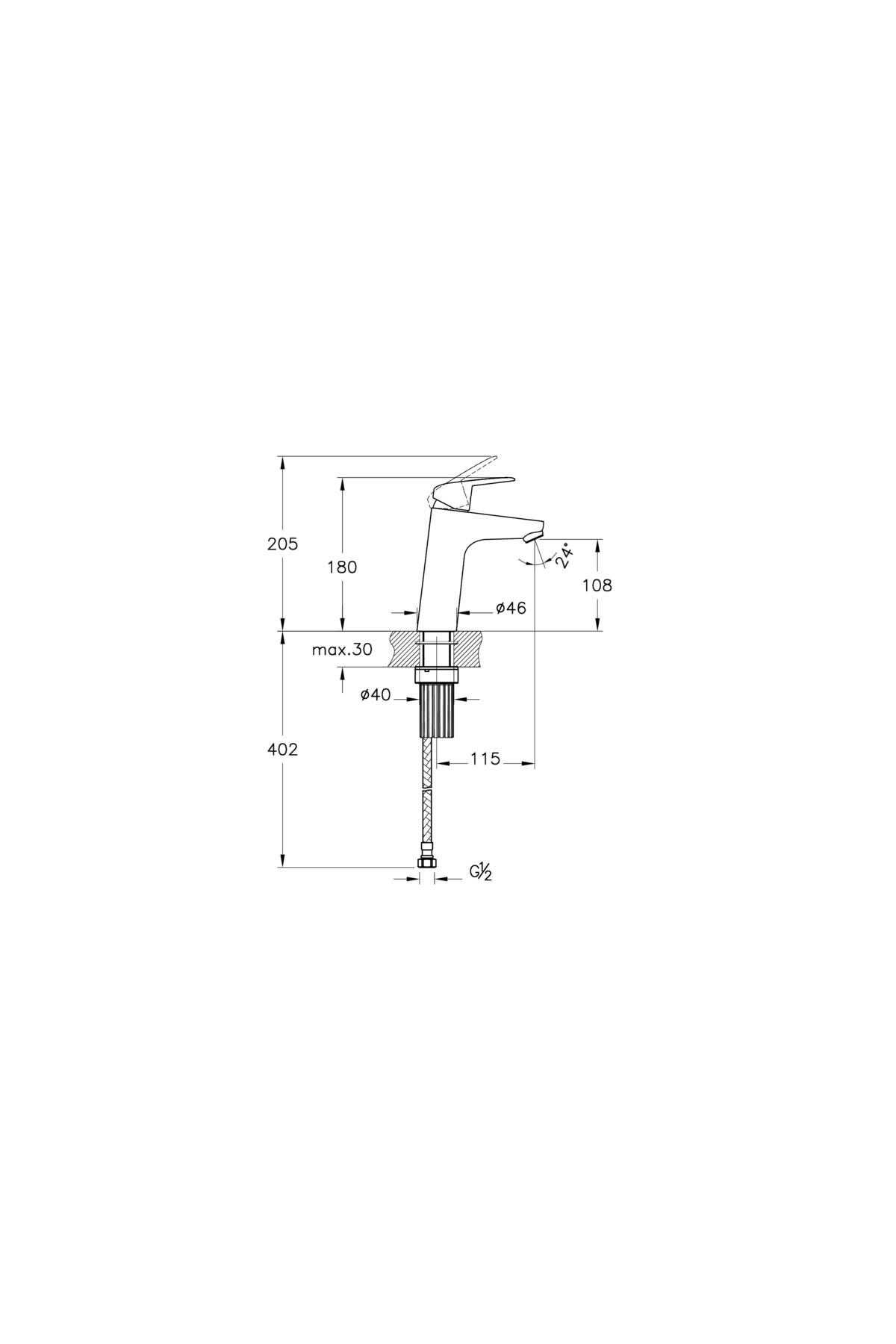Shift T10 A43652 Yüksek Lavabo Bataryası, Krom