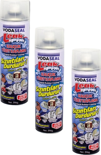 3 Adet Leak Fix Su Geçirmez Sızdırmaz Sprey Şeffaf 396 gr