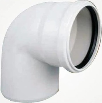 Pvc Atık Su Borusu 3,2 Mm 100 Lük 90 Derece Dirsek
