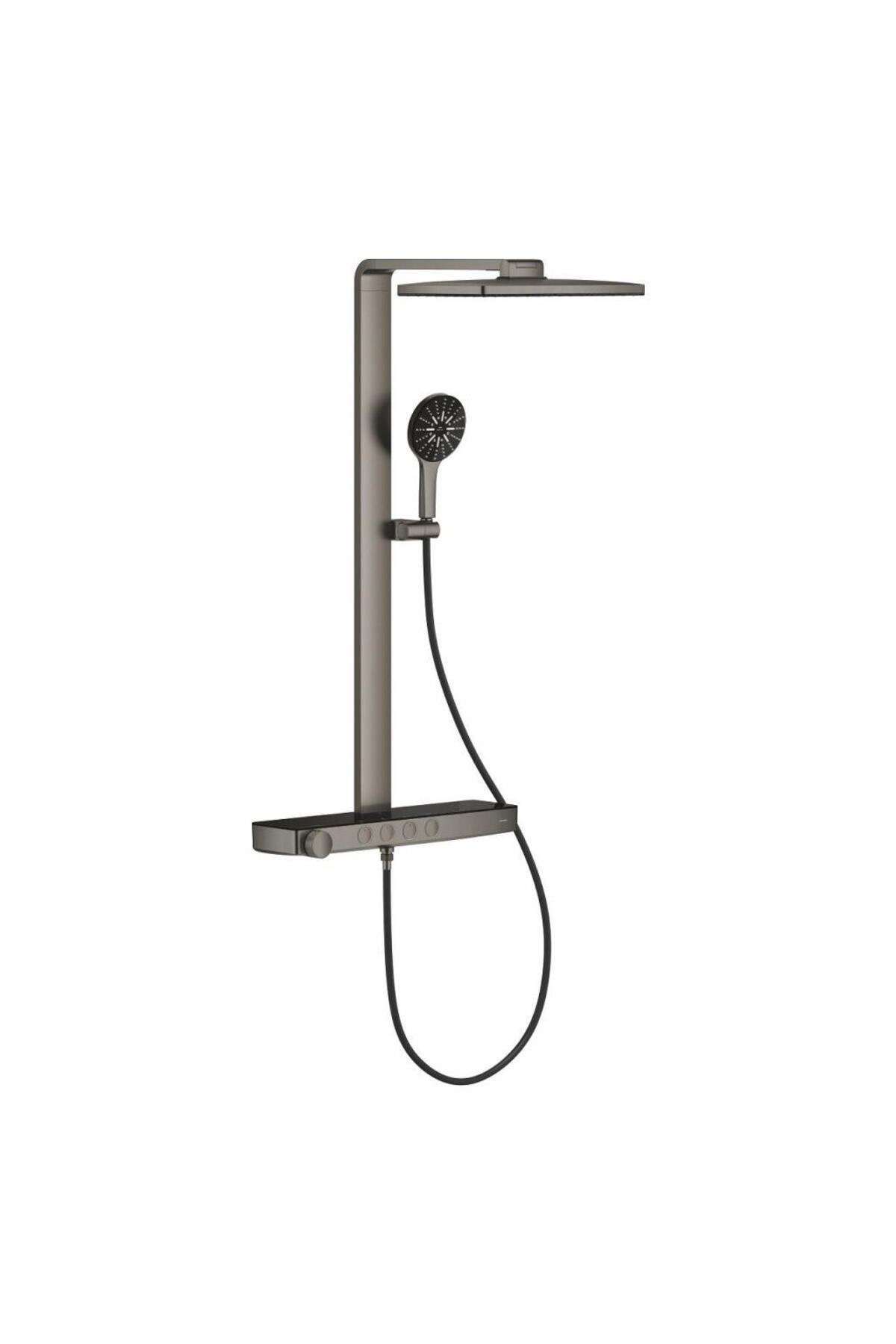 Rainshower Aqua Pure Duvara Monte Termostatik Bataryalı Duş Sistemi Br.Hard Graphite – 100961A