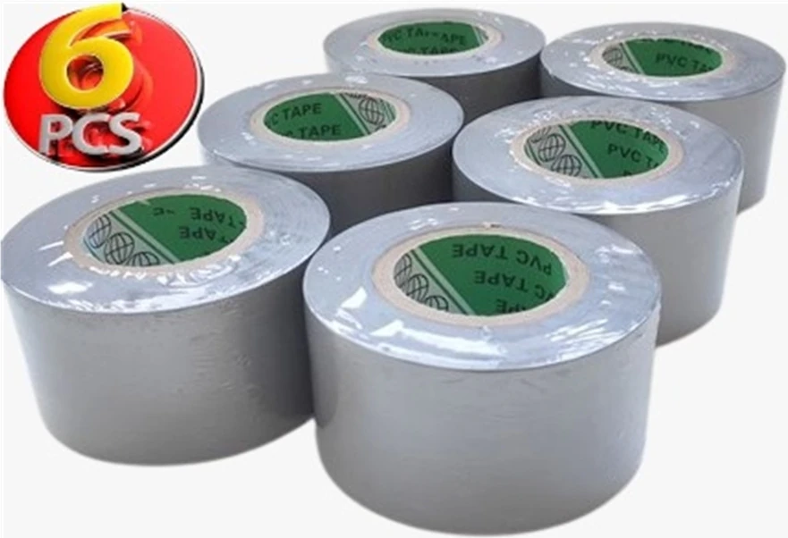 Pvc Isı Yalıtım Eklektrik Izolasyon Bandı 50 mm x 25 Yrd Gri 6 Adet