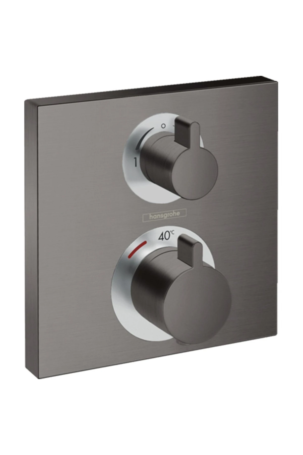 Ecostat Mat Siyah Krom Duş Termostatı Bataryası 15714340